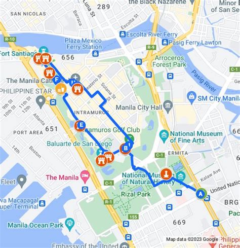 intramuros to taguig|Google Maps.